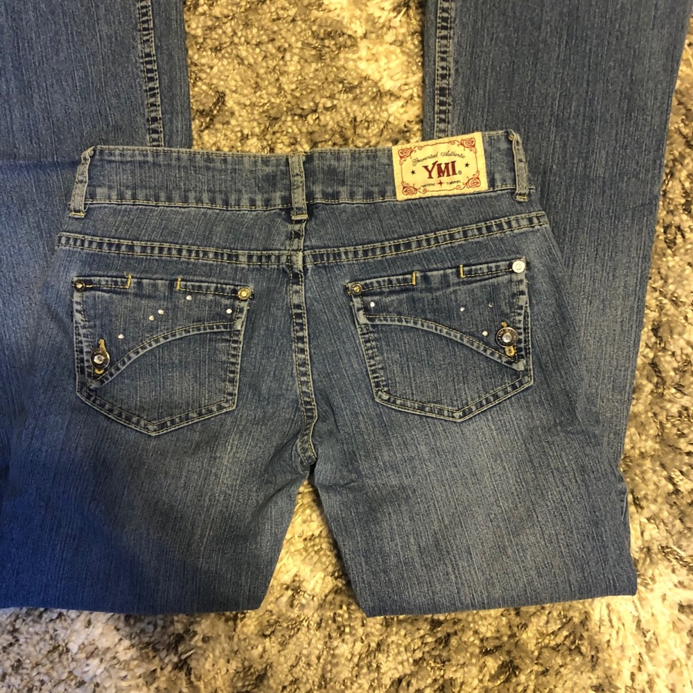 Women low rise wide leg jeans